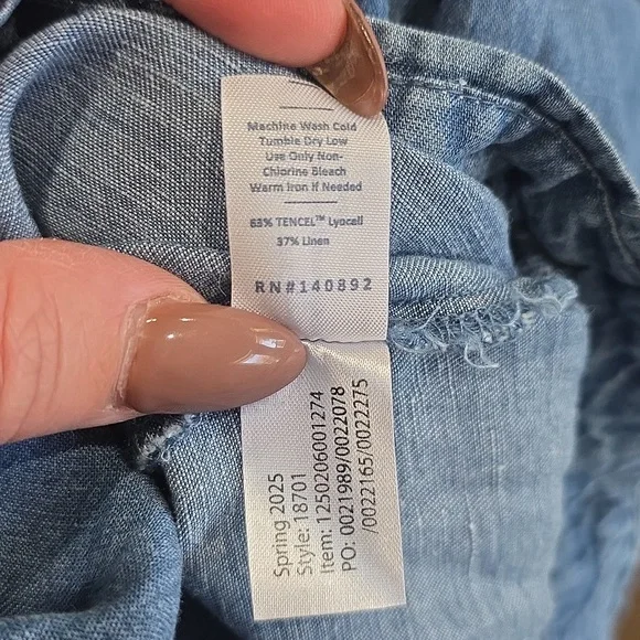 Marine Layer Selene Denim Maxi Dress Size Med WITH POCKETS!!! - Picture 4 of 4